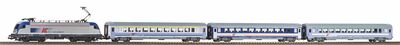 Piko H0 - 97931 - Start-Set mit Bettung E-Lok Taurus mit 3 IC Wagen PKP - Artikelbild