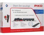 Piko H0 - 97933 - Start-Set mit Bettung Dampflok mit Personenwagen PKP - Artikelbild