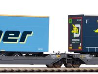 Piko H0 - 24605 - Taschenwagen T3000e Hupac mit Dissegna & Fixemer Trailern