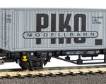 Piko H0 - 27709 - Containertragwagen DR IV 2 x 20 Container VEB PIKO - Artikelbild
