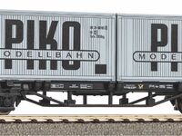 Piko H0 - 27709 - Containertragwagen DR IV 2 x 20 Container VEB PIKO