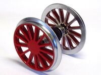 Piko G - 36178 - G Radsatz verchromt mit Zahnrad für BR 194