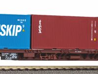 Piko H0 - 54687 - Tragwagen Sgnss NS VI, beladen mit 3 Containern