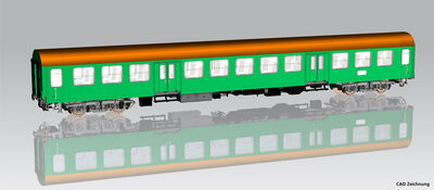 Piko H0 - 28003 - Halberstädter Mitteleinstiegswagen 2. Klasse DR IV - Artikelbild