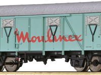 Brawa 67817 Gedeckter Güterwagen Moulinex DB Ep. IV NEU - OVP