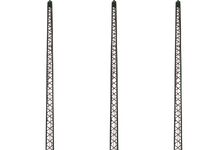 Faller H0 - 180117 - LED-Gittermast-Bogenleuchte, warmweiß, 3 Stück