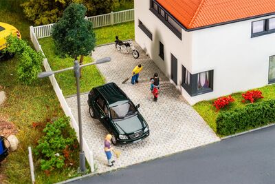 Faller H0 - 170317 - PREMIUM Straßenfolie Kopfsteinpflaster, grau meliert - Artikelbild
