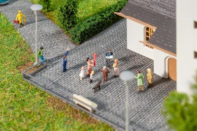 Faller N - 272311 - PREMIUM Straßenfolie Kopfsteinpflaster, dunkelgrau - Artikelbild