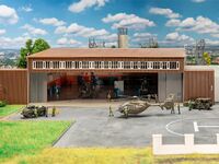 Faller H0 - 144111 - Hangar mit Hubschrauber
