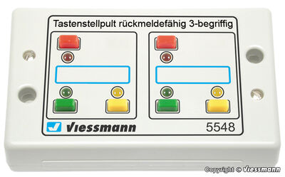 Viessmann - 5548 - Tasten-Stellpult, rückmeldefähig, 3-begriffig - Artikelbild