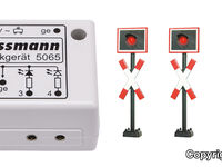 Viessmann - 5800 - N Andreaskreuze, 4 Stück mit Blinkelektronik