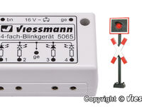 Viessmann - 5801 - N Andreaskreuze, 2 Stück mit Blinkelektronik