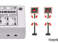 Viessmann - 5835 - H0 Andreaskreuze, 4 Stück mit Blinkelektronik