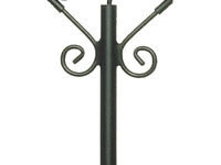 Viessmann H0 - 6073 - H0 Parklaterne zweiflammig, schwarz, 2 LEDs warmweiß