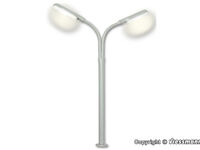 Viessmann H0 - 6095 - H0 Peitschenleuchte doppelt, 2 LEDs weiß