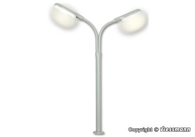 Viessmann H0 - 6095 - H0 Peitschenleuchte doppelt, 2 LEDs weiß - Artikelbild