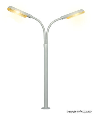 Viessmann H0 - 6096 - H0 Peitschenleuchte doppelt, 2 LEDs gelb - Artikelbild