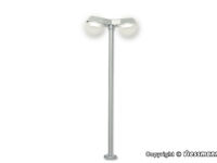 Viessmann H0 - 6097 - H0 Straßenleuchte modern, doppelt, 2 LEDs weiß