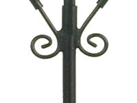 Viessmann N - 6473 - N Parklaterne zweiflammig, schwarz, 2 LEDs warmweiß