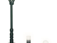 Viessmann H0 - 6160 - H0 Gartenleuchten-Set, 3 Leuchten, schwarz, LED warmweiß