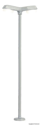 Viessmann N - 6498 - N Straßenleuchte modern, doppelt, 2 LEDs weiß - Artikelbild