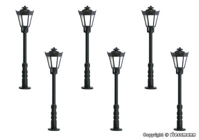 Viessmann N - 64706 - N Parklaterne, LED warmweiß, 5+1 - Artikelbild