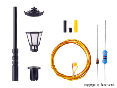 Viessmann H0 - 6720 - H0 Bausatz Parklaterne, LED warmweiß - Artikelbild