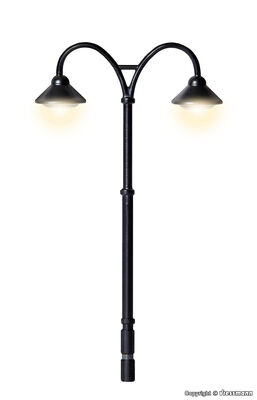 Viessmann H0 - 6109 - H0 Bahnsteigleuchte Baden-Baden, doppelt, 2 LEDs warmweiß - Artikelbild