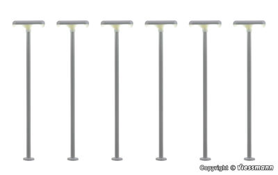 Viessmann H0 - 63646 - H0 Bahnsteigleuchte, 2 LEDs weiß, 5+1 - Artikelbild