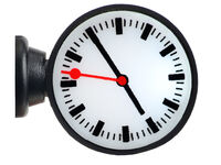 Viessmann H0 - 1383 - H0 Beleuchtete Bahnhofsuhr, LED weiß