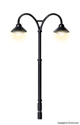 Viessmann TT - 6909 - TT Bahnsteigleuchte Baden-Baden doppelt, 2 LEDs warmweiß - Artikelbild