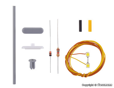 Viessmann TT - 6926 - TT Bausatz Bahnsteigleuchte, 2 LEDs weiß - Artikelbild