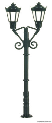 Viessmann TT - 6973 - TT Parklaterne zweiflammig, schwarz, 2 LEDs warmweiß - Artikelbild