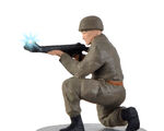 Viessmann H0 - 1531 - H0 Soldat, kniend mit Gewehr und Mündungsfeuer - Artikelbild