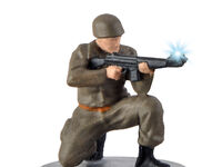 Viessmann H0 - 1531 - H0 Soldat, kniend mit Gewehr und Mündungsfeuer