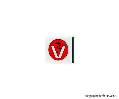 Viessmann H0 - 1377 - H0 Reklameschild Tierarzt mit LED-Beleuchtung - Artikelbild