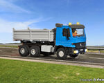 Viessmann H0 - 8000 - H0 CarMotion Basis Startset, MB ACTROS Muldenkipper mit Rundumleuchten, blau - Artikelbild