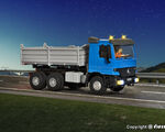 Viessmann H0 - 8000 - H0 CarMotion Basis Startset, MB ACTROS Muldenkipper mit Rundumleuchten, blau - Artikelbild