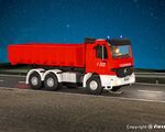 Viessmann H0 - 8050 - H0 Feuerwehr MB ACTROS 3-achs mit Abrollcontainer und Rundumleuchten, Basis, Funktionsmodell - Artikelbild