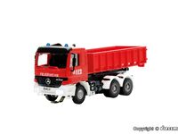 Viessmann H0 - 8050 - H0 Feuerwehr MB ACTROS 3-achs mit Abrollcontainer und Rundumleuchten, Basis, Funktionsmodell