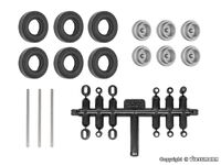 Viessmann H0 - 8422 - H0 Nachrüst-Set Gummireifen für kibri Anhänger und Auflieger, Einfachbereifung