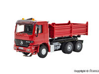 Viessmann H0 - 8014 - H0 MB ACTROS 3-achs Muldenkipper mit Rundumleuchten, rot, Basis, Funktionsmodell