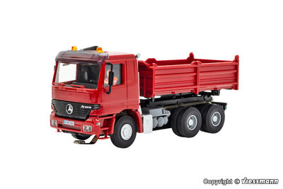 Viessmann H0 - 8014 - H0 MB ACTROS 3-achs Muldenkipper mit Rundumleuchten, rot, Basis, Funktionsmodell - Artikelbild