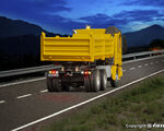 Viessmann H0 - 8015 - H0 MB ACTROS 3-achs Muldenkipper mit Rundumleuchten, gelb, Basis, Funktionsmodell - Artikelbild