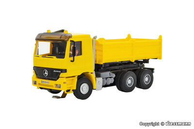 Viessmann H0 - 8015 - H0 MB ACTROS 3-achs Muldenkipper mit Rundumleuchten, gelb, Basis, Funktionsmodell - Artikelbild