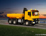 Viessmann H0 - 8023 - H0 MB ACTROS 3-achs Zugmaschine mit Ladekran und Rundumleuchten, Basis, Funktionsmodell - Artikelbild
