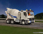 Viessmann H0 - 8031 - H0 MB ACTROS 3-achs Betonmischer mit Rundumleuchten, Basis, Funktionsmodell - Artikelbild