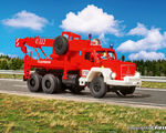 Viessmann H0 - 8051 - H0 Feuerwehr MAGIRUS DEUTZ 3-achs Bergekran mit Rundumleuchte, Basis, Funktionsmodell - Artikelbild