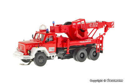 Viessmann H0 - 8051 - H0 Feuerwehr MAGIRUS DEUTZ 3-achs Bergekran mit Rundumleuchte, Basis, Funktionsmodell - Artikelbild
