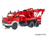 Viessmann H0 - 8052 - H0 Feuerwehr MB Rundhauber 3-achs Bergekran mit Rundumleuchten, Basis, Funktionsmodell - Artikelbild